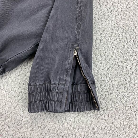 Spanx Stretch Twill Cargo Zipper Ankle Washed Black Pull-On Joggers  |  Size:  S - Picture 11 of 16